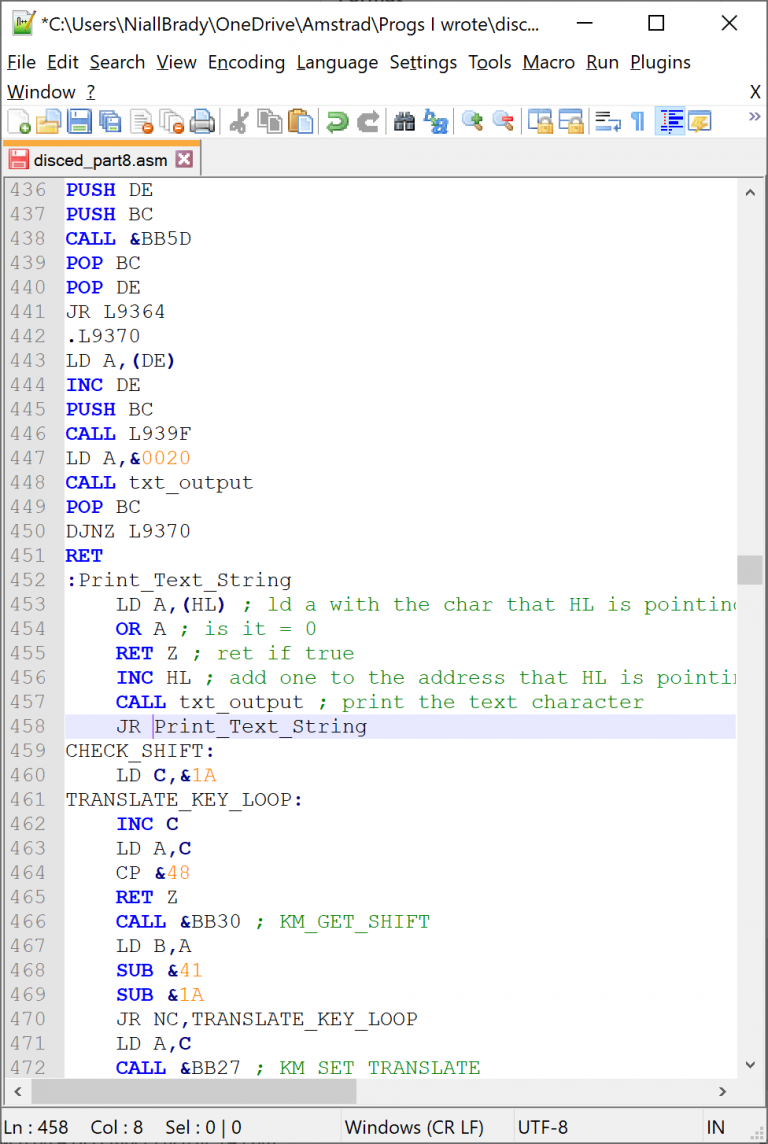 Disassembling my old code part 8 – Processing HEX text in the left pane ...